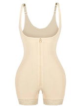 Contrast Lace Zip Back Shapewear Bodysuit